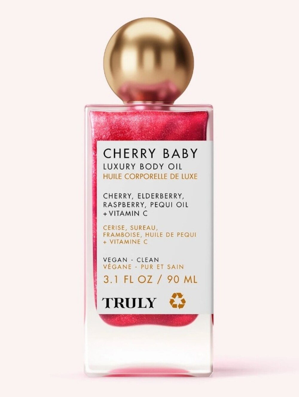 Truly Cherry Baby Luxury Body Oil Full Size 3.1 Oz. NEW Cherry/Vit C/Raspberry